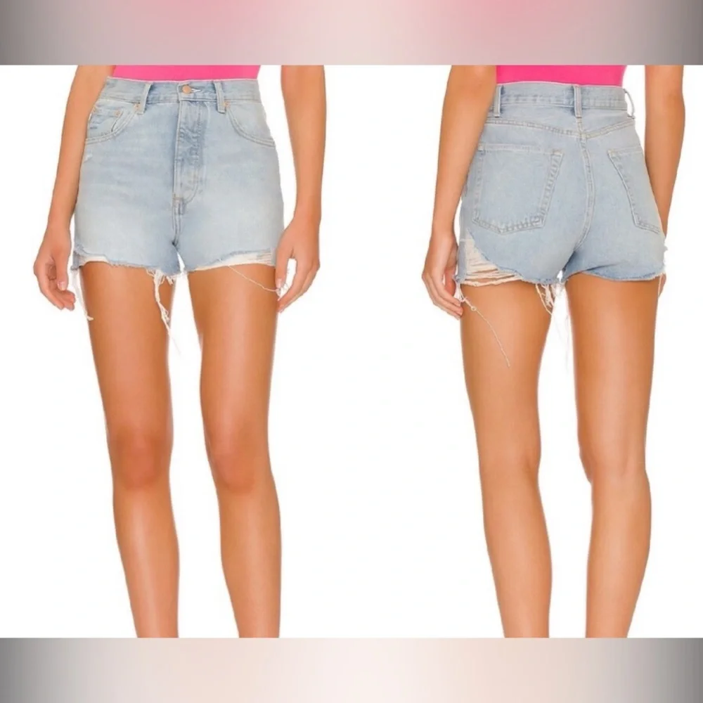 NEW Lovers & Friends High Rise Cut Off Denim Shorts 29